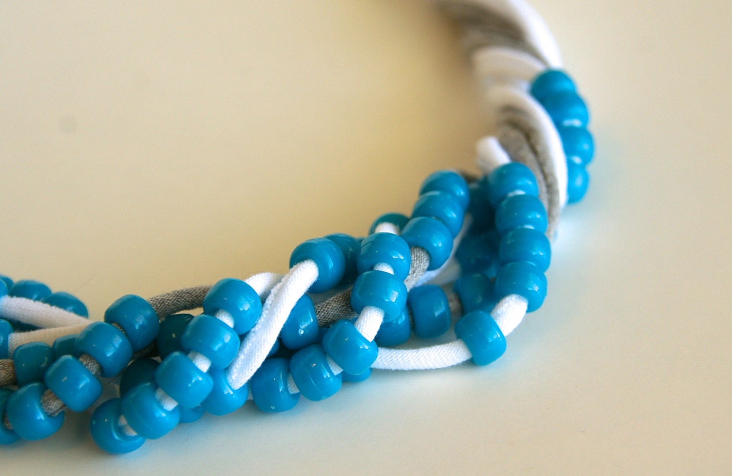 Twisted Tshirt Beaded Neckalce
