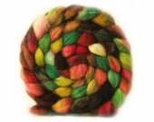 sw bfl alpaca nylon top AURA roving hand painted 4.6oz