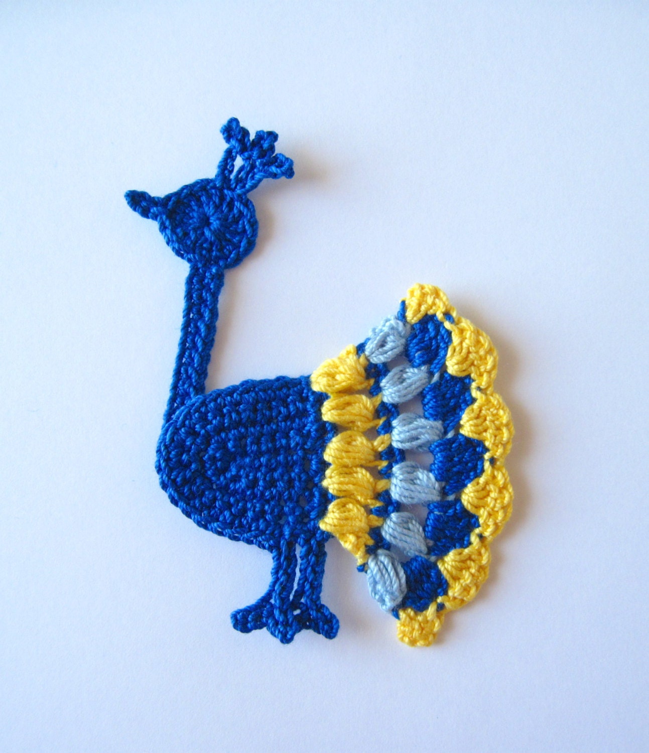 Crochet Peacock Applique