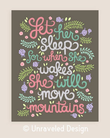 11x14-in Mountains Quote Illustration Print.