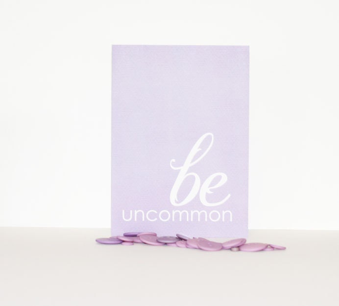 Greeting Card Be Uncommon Graduation Motivational Greeting Card Lavender Purple Birthday