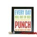 Typography Digital Art Print Poster Every Day Roll Out of Bed and Punch that Day in the Throat - Funny Print Poster Digital Art Rainbow