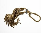 Double Tassel Brass Keychain