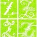 The Letter Z - Handmade Original Paper Cutting - Alphabet  - YOUR COLOR CHOICES 4  fonts of the letter Z - 8"x10"