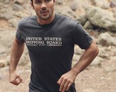 Heather Gray Athletic - Casual T-shirt for Men / Unisex united States Shipping Board