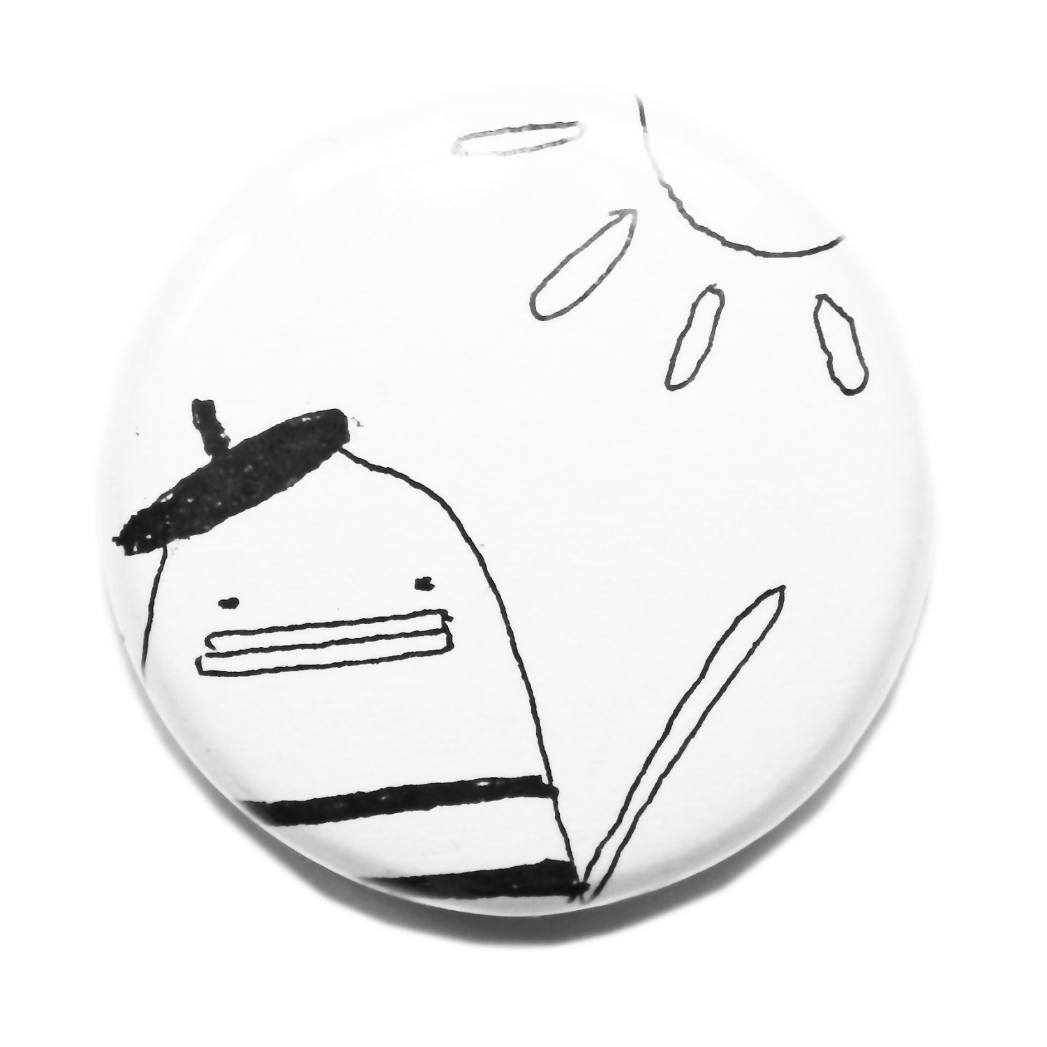 Cute Fridge Magnets, Unique Party Favor, Adorable Gift Idea, Bonjour, Ooh La La, Fromage, Beret, Black, White, Little French Poosac