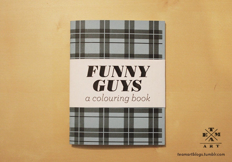 Funny Guys - A Mini Colouring Book - 4 x 5 in