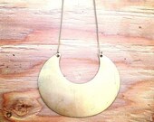 ON SALE NOW Crescent Statement Necklace, Crescent Moon Necklace, Bib Necklace, Moon Necklace, Ooak Gift for Her