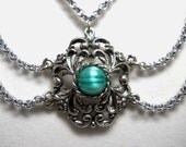 Vintage Victorian Revival Choker / Necklace and Earrings Demi Parure
