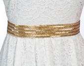 gold wedding belt / sash -25% OFF LIMITED TIME