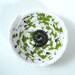 SALE ITEM Ring Dish Jewelry Catcher Mini Fabric Handmade Coiled Basket White Green Brown