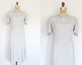 vintage 1930s dress // 30s silk striped dress // unique seams