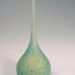 Hand Blown Glass Art Vase - Sea Glass Vessel - Beach Cottage Decor - Ocean Water Seafoam Green Minimal Decor