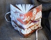Book with dunes Journal Notebook Textile art Wedding Guest book