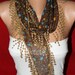 BIG SALE Brown Scarf Cotton Scarf  Floral Scarf Cowl Scarf  Lace Edge - fatwoman