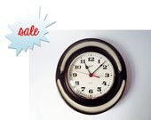 SALE Vintage German Ceramic Wall Clock from Schatz