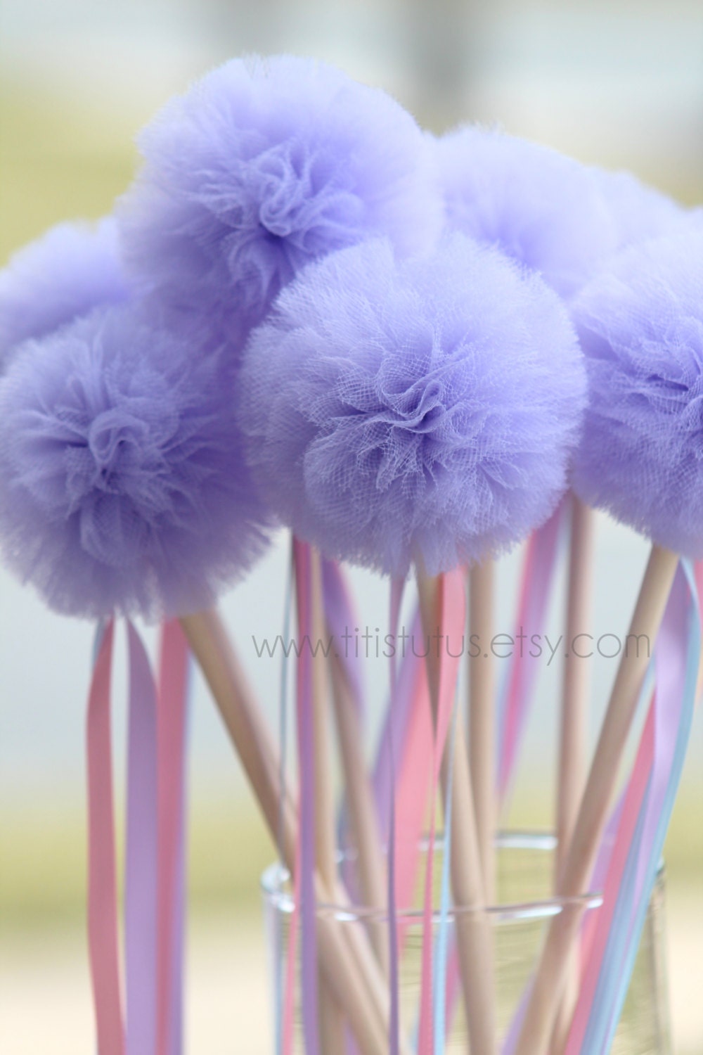 Ribbon Wands with poms (set of 10) Il_170x135