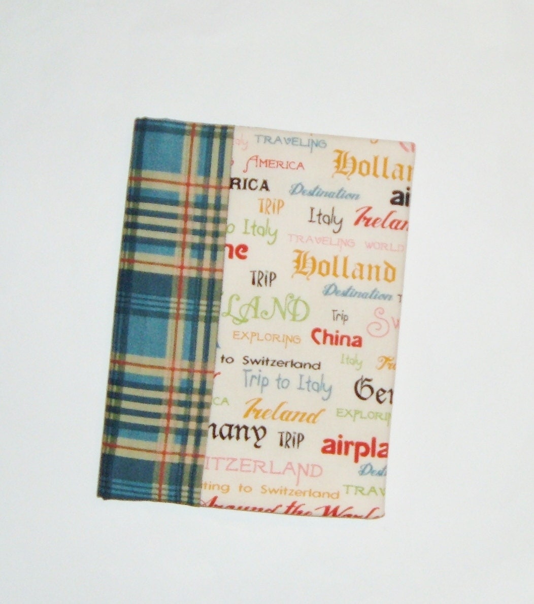 Journal - Fabric Covered - Travel Journal - Trip Planner - Travel Notebook - pasqueflower