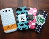 Hard case for your iPhone 5. Multiple deigns with your monogram, name, initials or sorority letters. With protective insert.