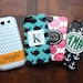 Hard case for your iPhone 5. Multiple deigns with your monogram, name, initials or sorority letters. With protective insert.