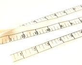 Tape Measure Style Numbers 1-12 Grosgrain Ribbon in Ivory and Black (36" long) - Great for Gift Tags, Scrapbooks, Altered Art, and more