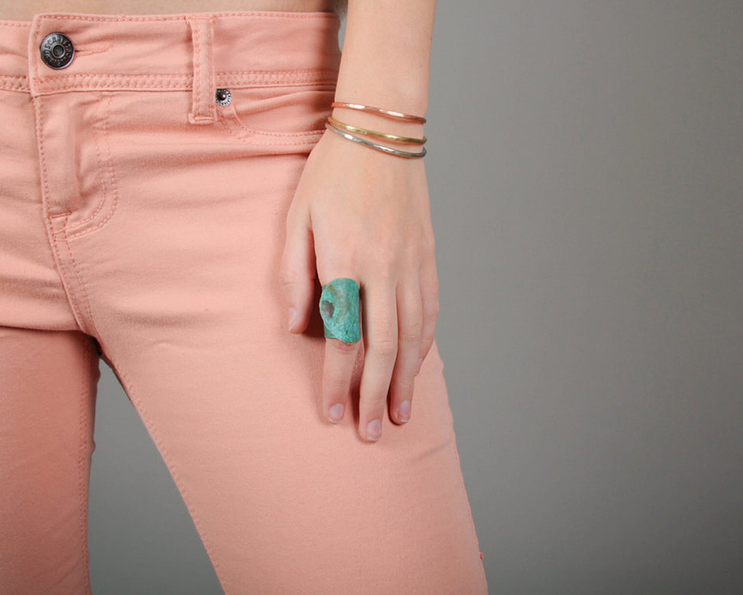 Bangles Bracelets Cuffs Boho Chic Hammered THREE SKINNIES Silver Copper Gold Fresh Jewelry Unique Finds Spring Picks Chic Boho