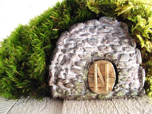 Painted Clay Hobbit House for Terrariums