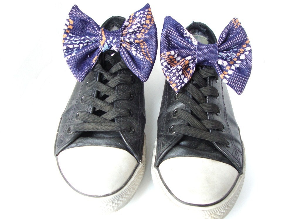 Vintage Bow Shoe Clips Sneakers Shoe Laces Accessories Earth Friendly Fashion