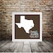 TEXAS Wedding Gift Custom State Map Personalized State Map - Personalized Texas Map- State Map Art Personalized Custom Wedding Map