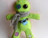Paper Mache Sculpture - Wall Decor - Lupsy The Spooky Rag Doll - OOAK