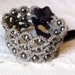 Crochet Jewelry, Bohemian Bracelet or Cuff, Natural brown shades - adjustable