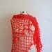 CROCHET SHAWL Red Triangle