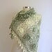 FREE SHIP  Soft Green Mohair Shawl scarf crochet wrap warm collar cowl neckwarmer   Triangle     Fashion Capelet  winter fall stole poncho