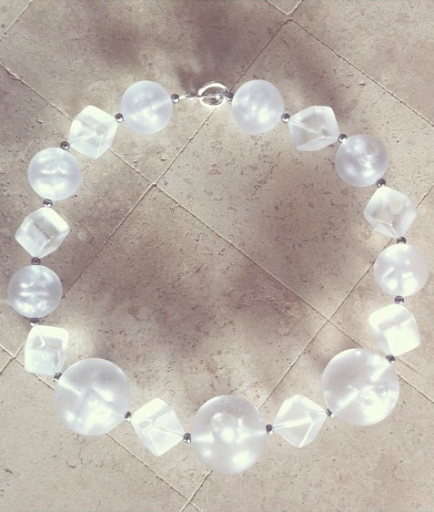 Vintage Clear Lucite Necklace