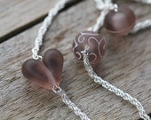 Sepia Lampwork Beaded Necklace