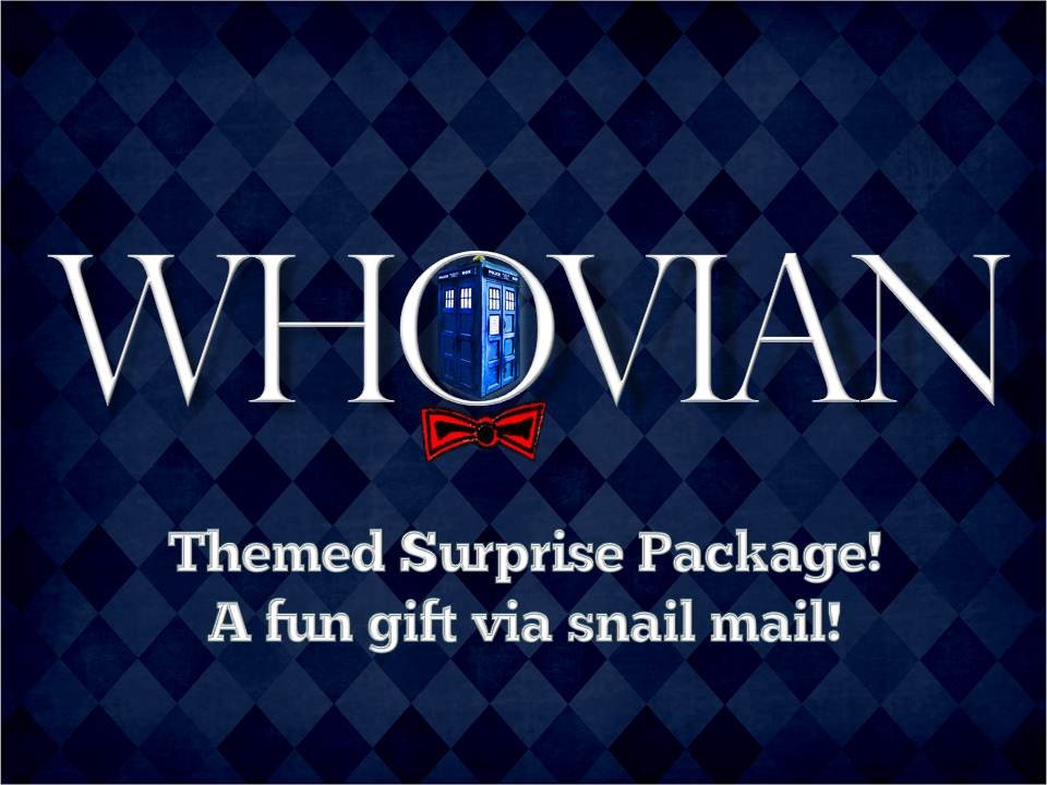 Whovian Inspired Surprise Package, Present in Blue Organza Gift Bag