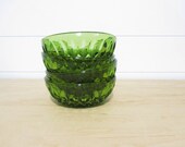 1970s Green Glass Bowls Set of 4