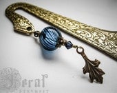 Witch Ball Grimoire Bookmark Blown Glass Orb for the Pagan Wicca Bibliophile.