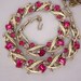 CORO Pink Rhinestone Collar Necklace, Statement Necklace, Fuchsia Pink, Lavender Pink Rhinestones, Vintage Jewelry -- JryenDesigns