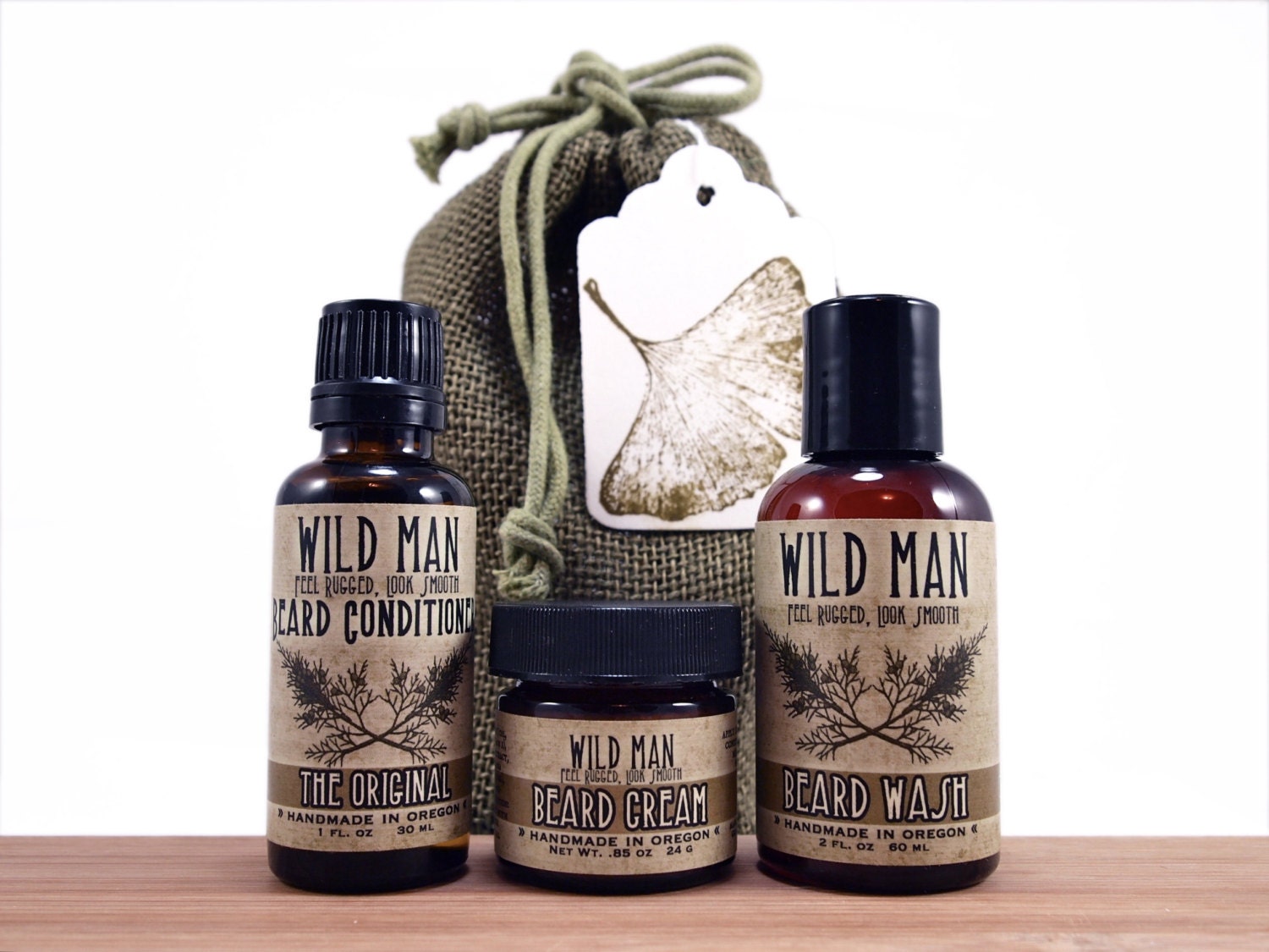Man Gift Basket BEARD Conditioner Wash Cream Wild Man Beard Oil