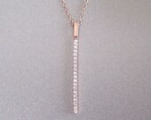 CZ Vertical Bar Necklace