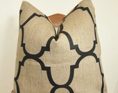 On Both Sides - Windsor Smith - Kravet  - Riad - Smoke - 20 in Square - Fretwork - Trellis - Lattice - Decorative Pillow - Throw Pillow