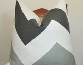 On Both Sides - Pillow Cover - Decorative Pillow - Throw Pillow - Schumacher - High Voltage - Smoke - 20x20 inch