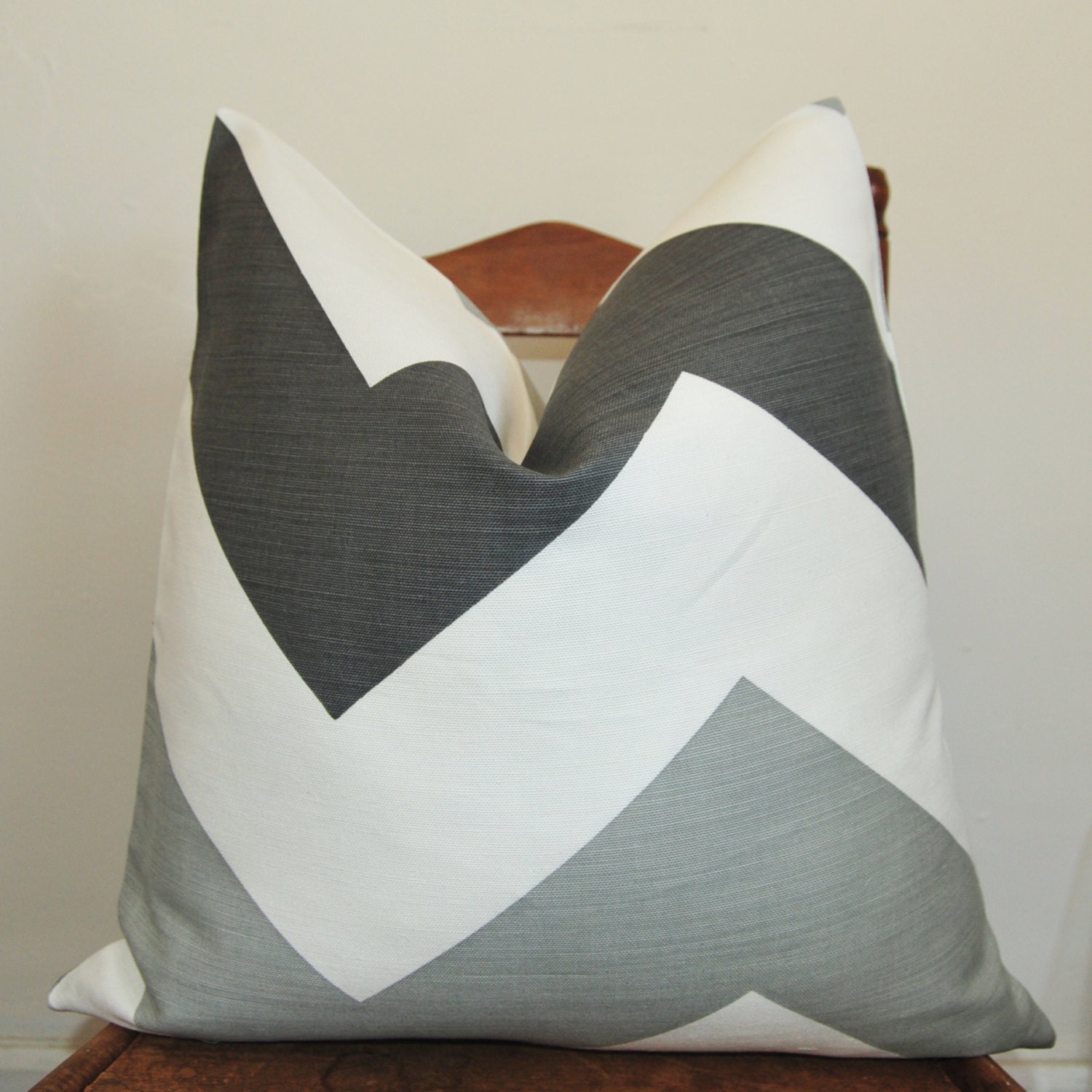 On Both Sides - Pillow Cover - Decorative Pillow - Throw Pillow - Schumacher - High Voltage - Smoke - 20x20 inch