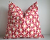 20x20 -Indoor / Outdoor  Designer Pillow In Solarium Geranium, Decorative Pillow Covers, Throw Pillow,Pillows