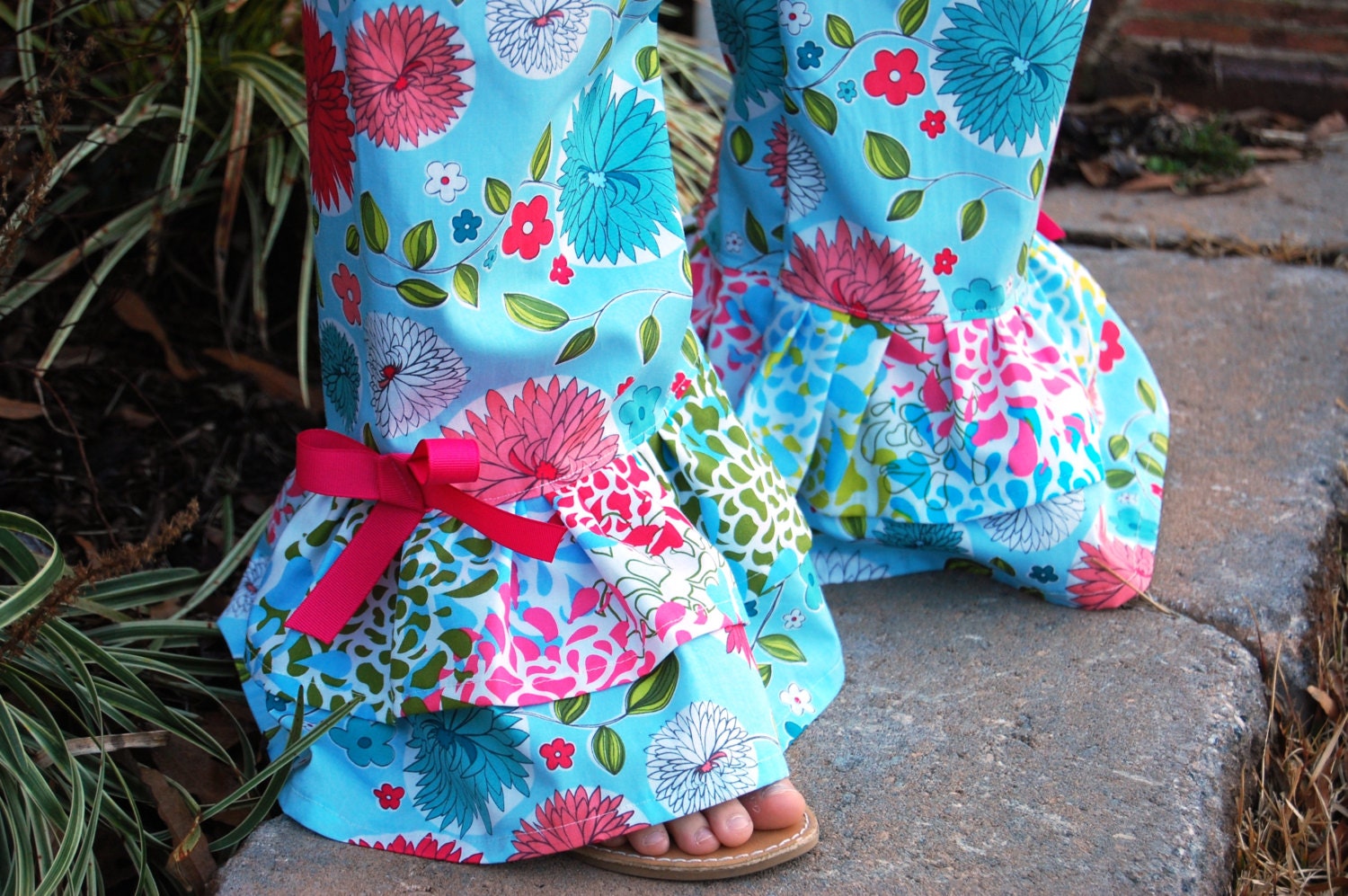 INSTANT DOWNLOAD Ruffles Galore Play and Party Pants sewing pattern - size 3 months - 10 years, ruffle pants, PDF sewing pattern