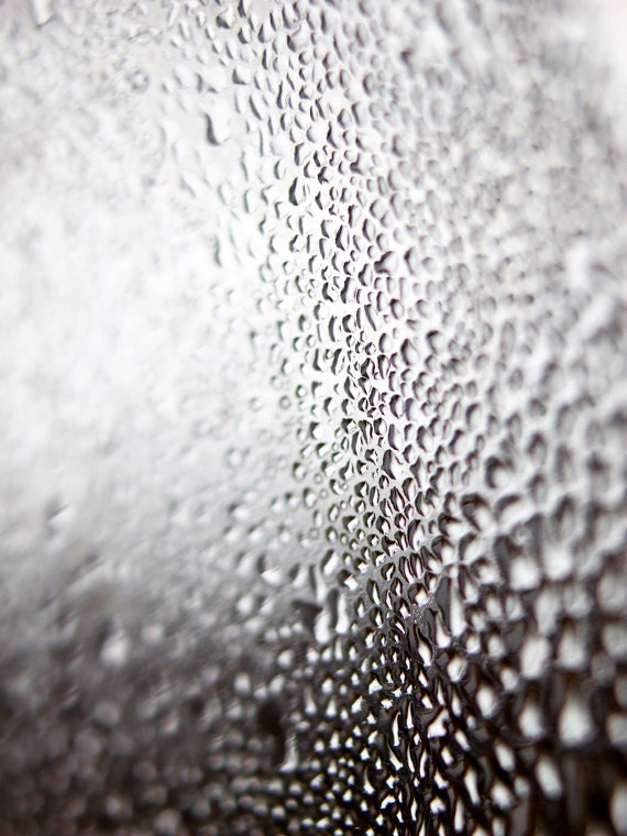 Abstract water drops Large photography 18"x24" Black and white