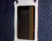 Vintage shabby chic white heirloom mirror romantic midcentury 60s Dart Ind french country upcycled cotttage chic
