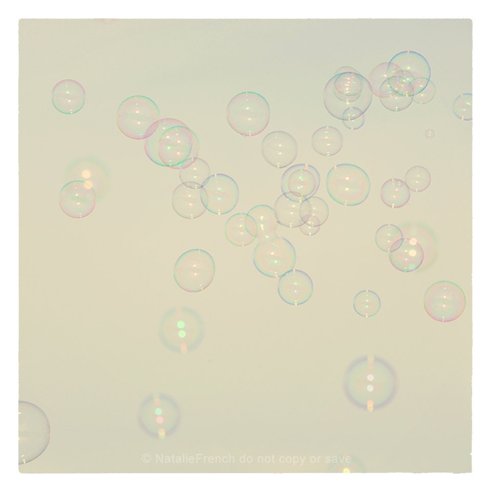 Bubbles, Pastel, Modern, Home decor, Vintage, Sky 8x8" Fine art Photography