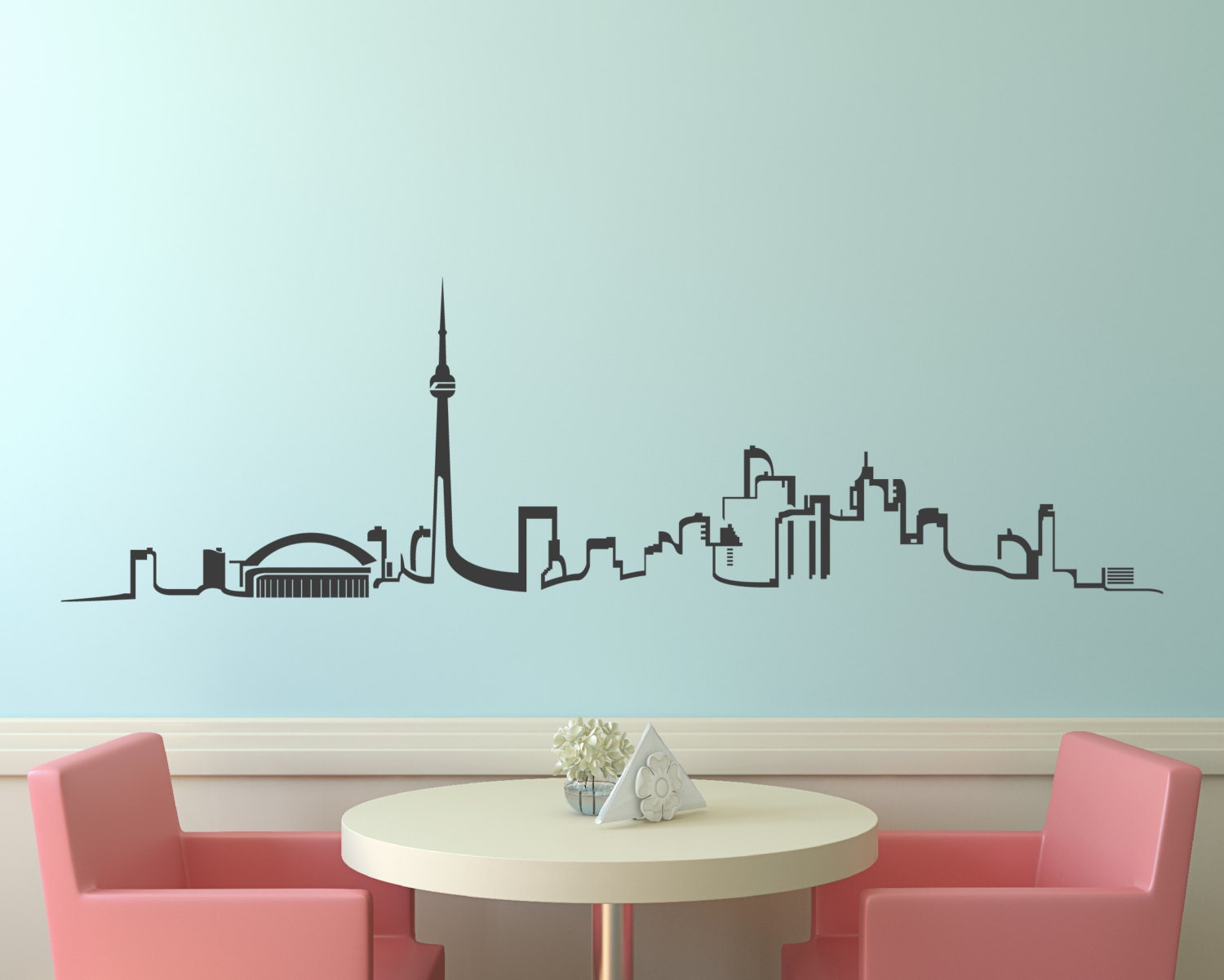 Skyline Wall Decal Toronto Skyline Vinyl wall decal
